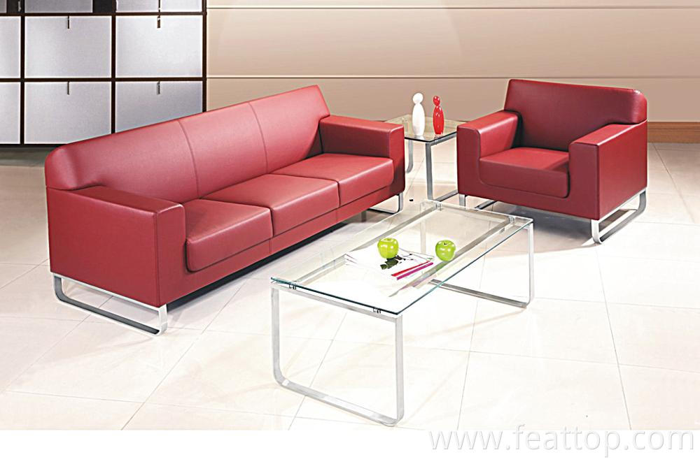 Factory Direct Office Leather Furniture Office Sofa Waiting Set Living Room Lounge Sofa